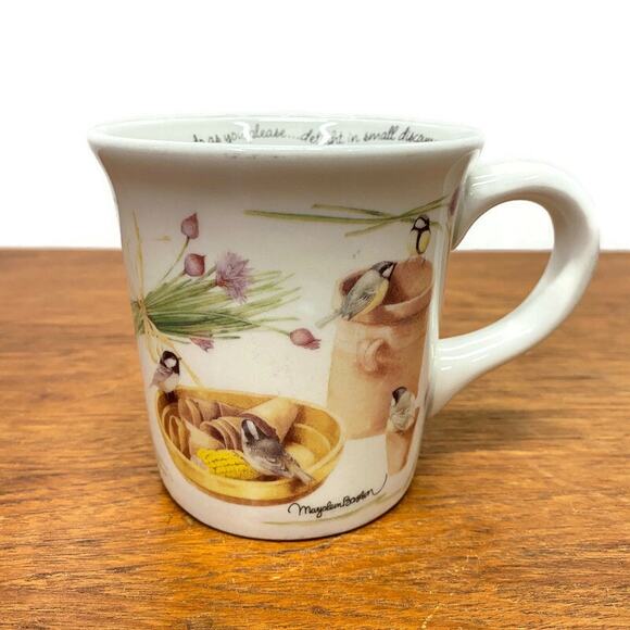 Marjolein‎ Bastin by Hallmark Coffee Mug Cup Birds Garden Pots 10 fl oz - Picture 1 of 12
